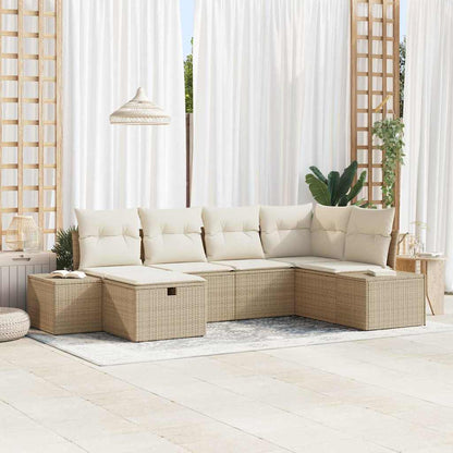 Set di divani con cuscino 6 pcs polyrattan | homemem39