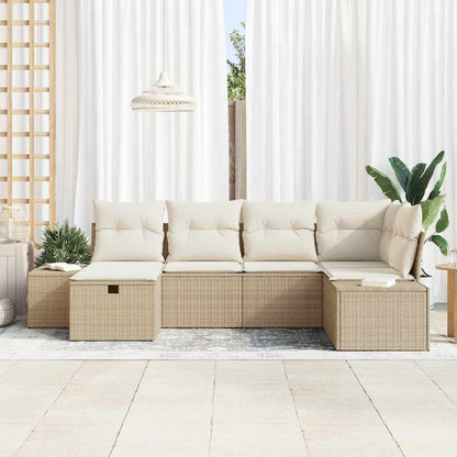 Set di divani con cuscino 6 pcs polyrattan | homemem39