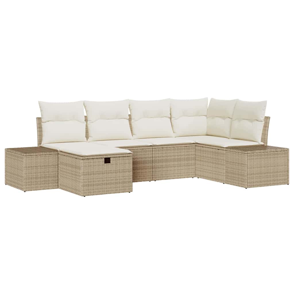 Set di divani con cuscino 6 pcs polyrattan | homemem39