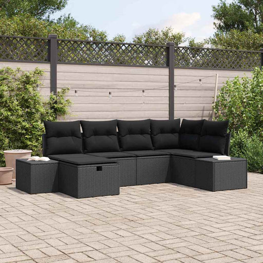 Set di divani con cuscino 6 pcs polyrattan