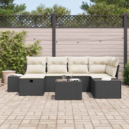 Set di divani con cuscino 7 pcs polyrattan | homemem39