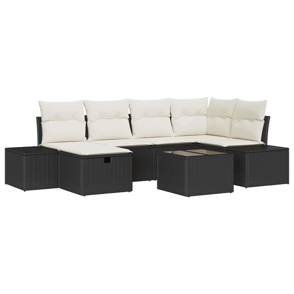 Set di divani con cuscino 7 pcs polyrattan | homemem39