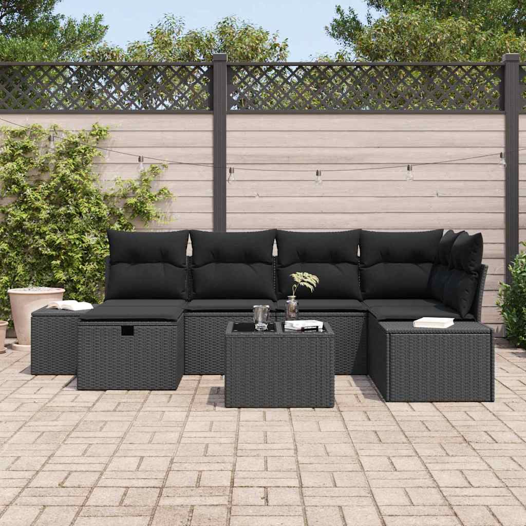 Set di divani con cuscino 6 pcs polyrattan | homemem39