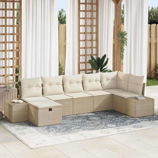 Set di divani con cuscino 7 pcs polyrattan