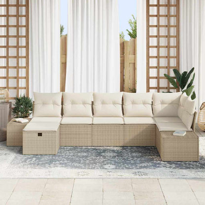 Set di divani con cuscino 7 pcs polyrattan | homemem39