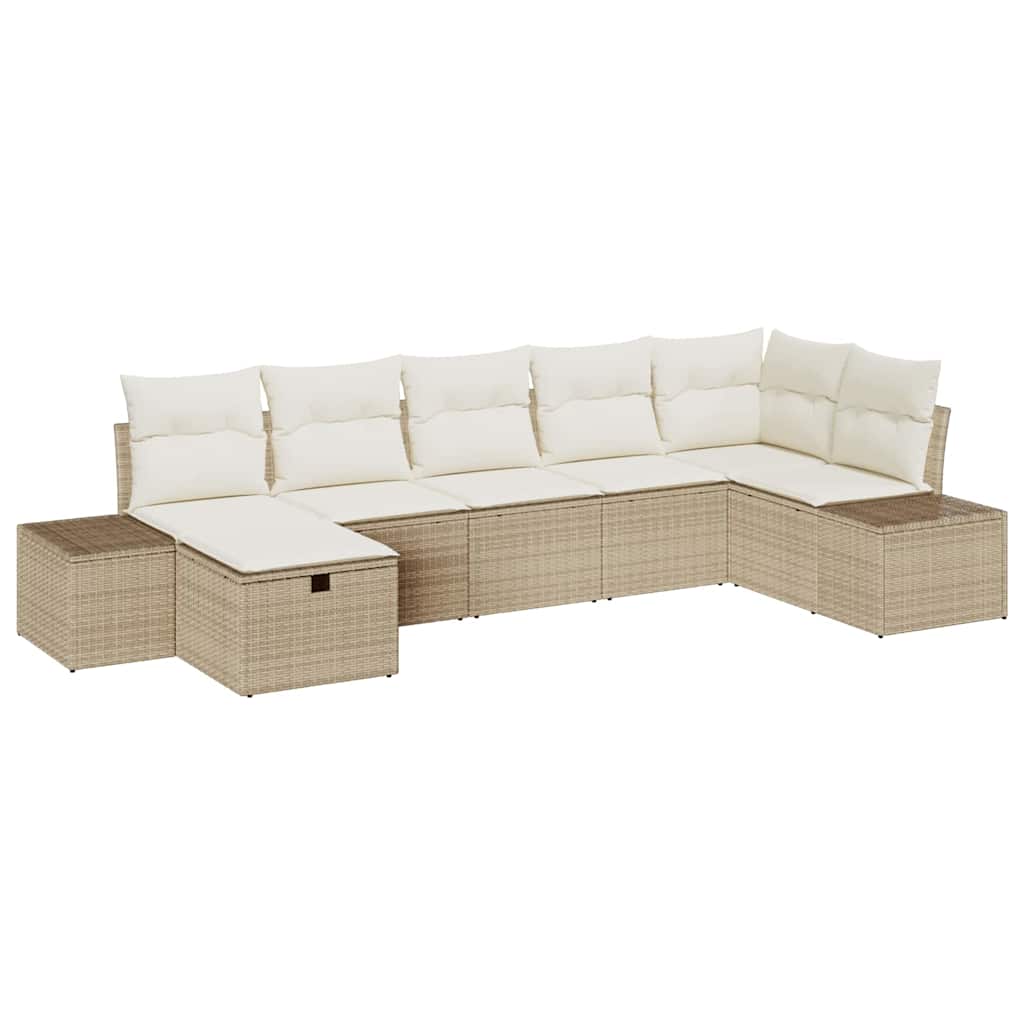 Set di divani con cuscino 7 pcs polyrattan | homemem39