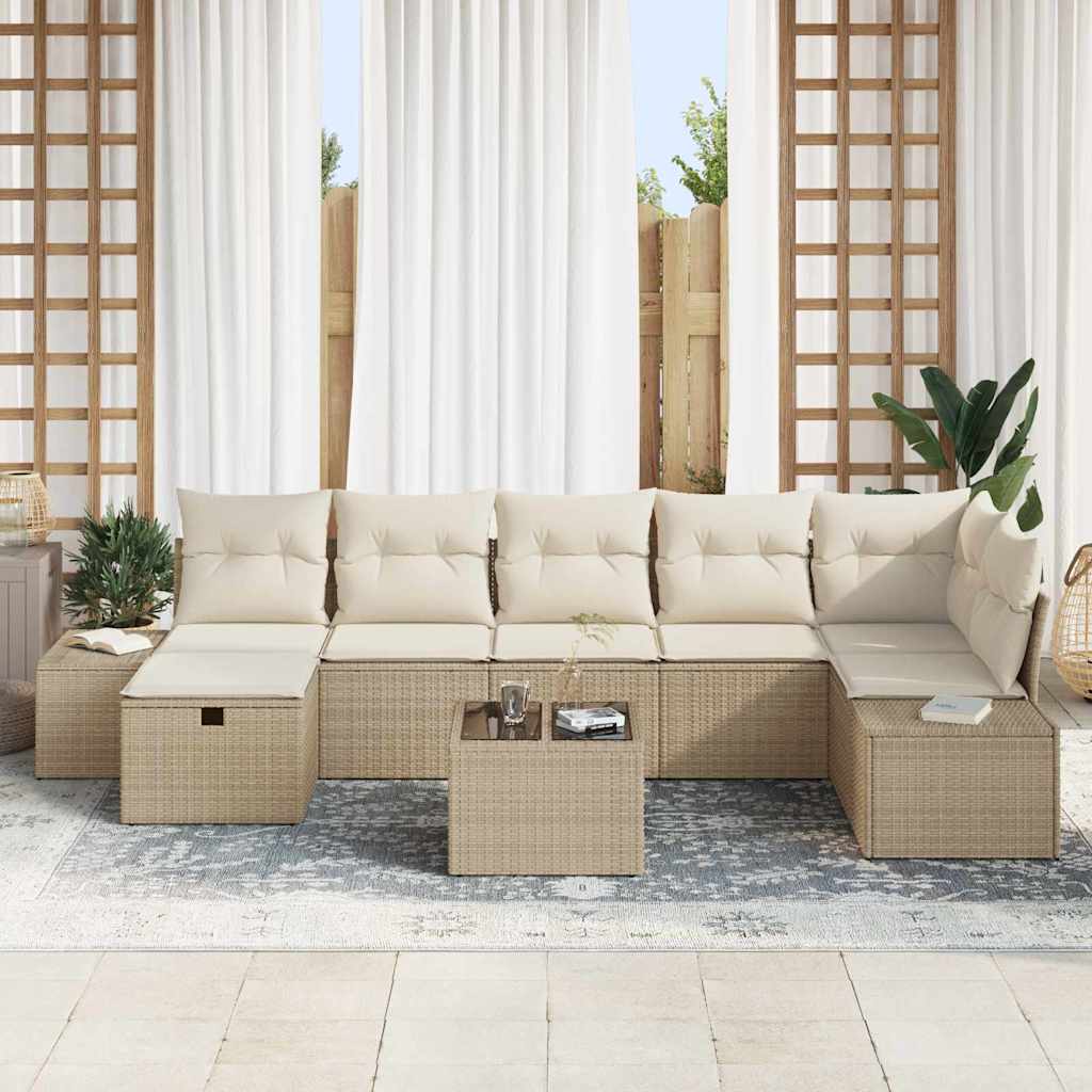 Set di divani con cuscino 8 pcs polyrattan | homemem39