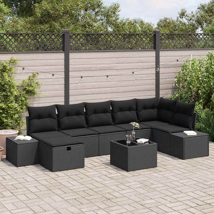 Set di divani con cuscino 8 pcs polyrattan | homemem39