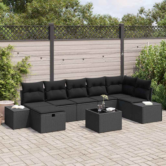 Set di divani con cuscino 8 pcs polyrattan