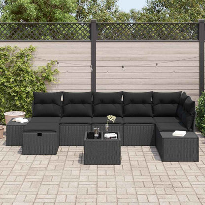 Set di divani con cuscino 8 pcs polyrattan | homemem39