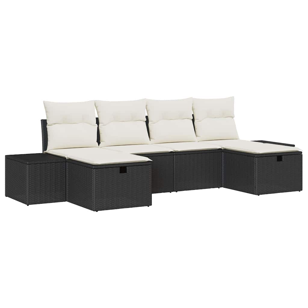 Set Divano da Giardino 6 pz polyrattan | homemem39