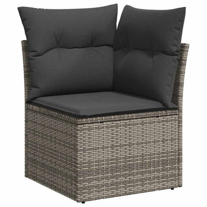 Set Divano da Giardino 9 pz Grigio polyrattan | homemem39