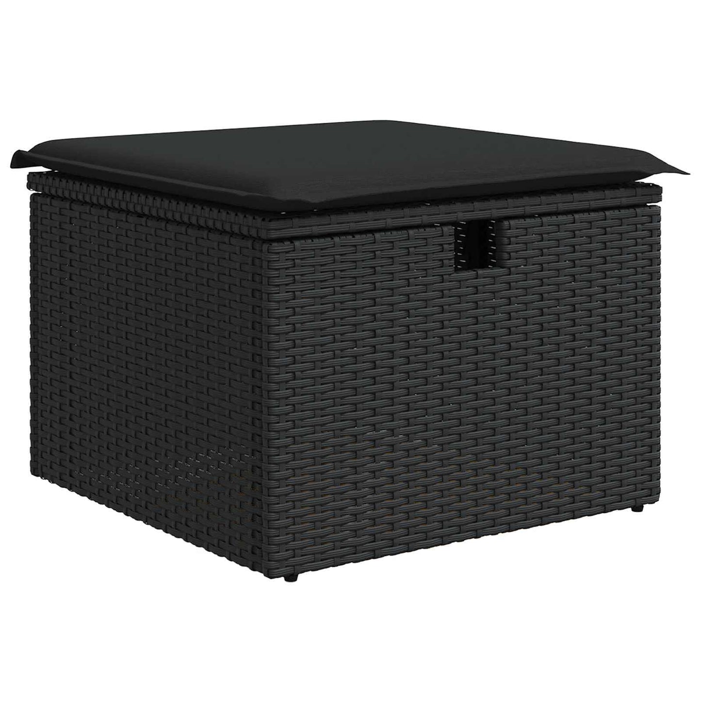 Set Divano da Giardino con cuscino Nero polyrattan | homemem39