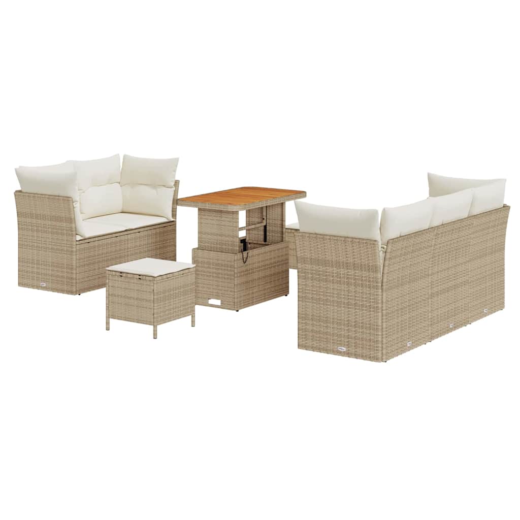 Set Divano da Giardino 8 pcs Beige polyrattan - homemem39