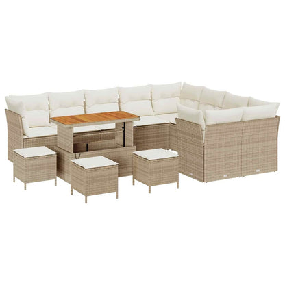 Set Divano da Giardino 13 pcs Beige polyrattan - homemem39