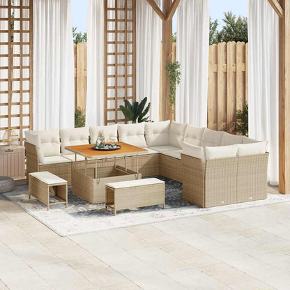 Set Divano da Giardino 13 pcs Beige polyrattan - homemem39