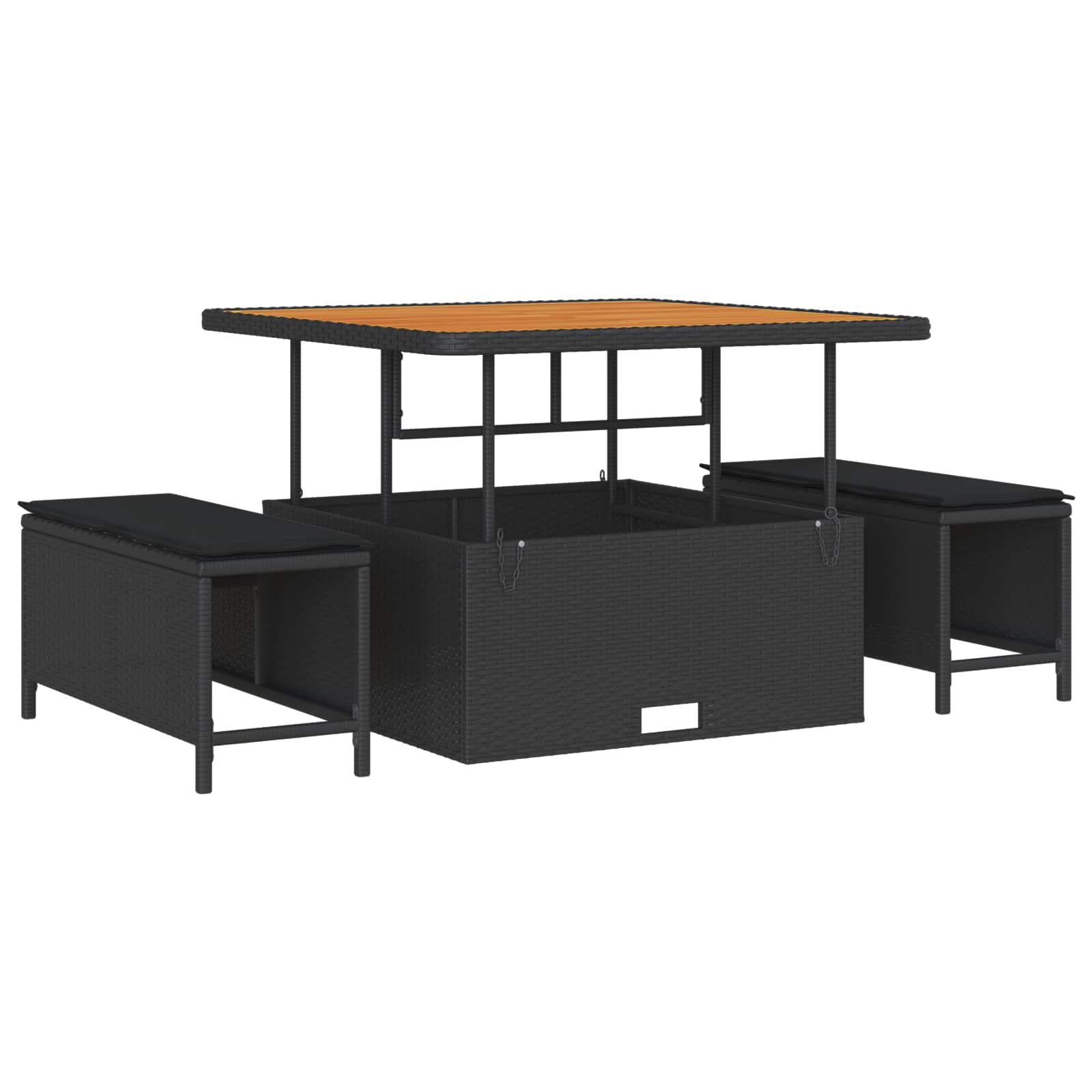 Set Divano da Giardino 8 pz Nero polyrattan | homemem39