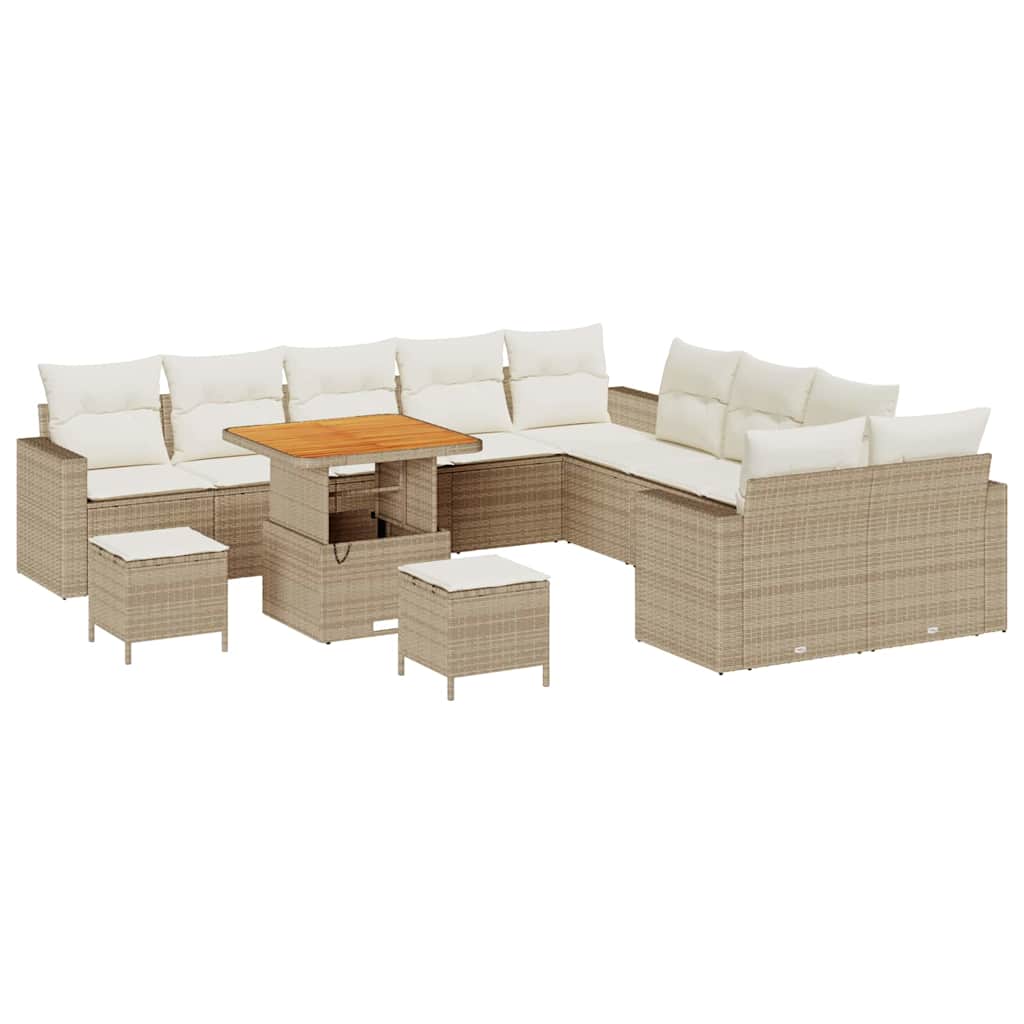 Set Divano da Giardino 13 pcs Beige polyrattan - homemem39