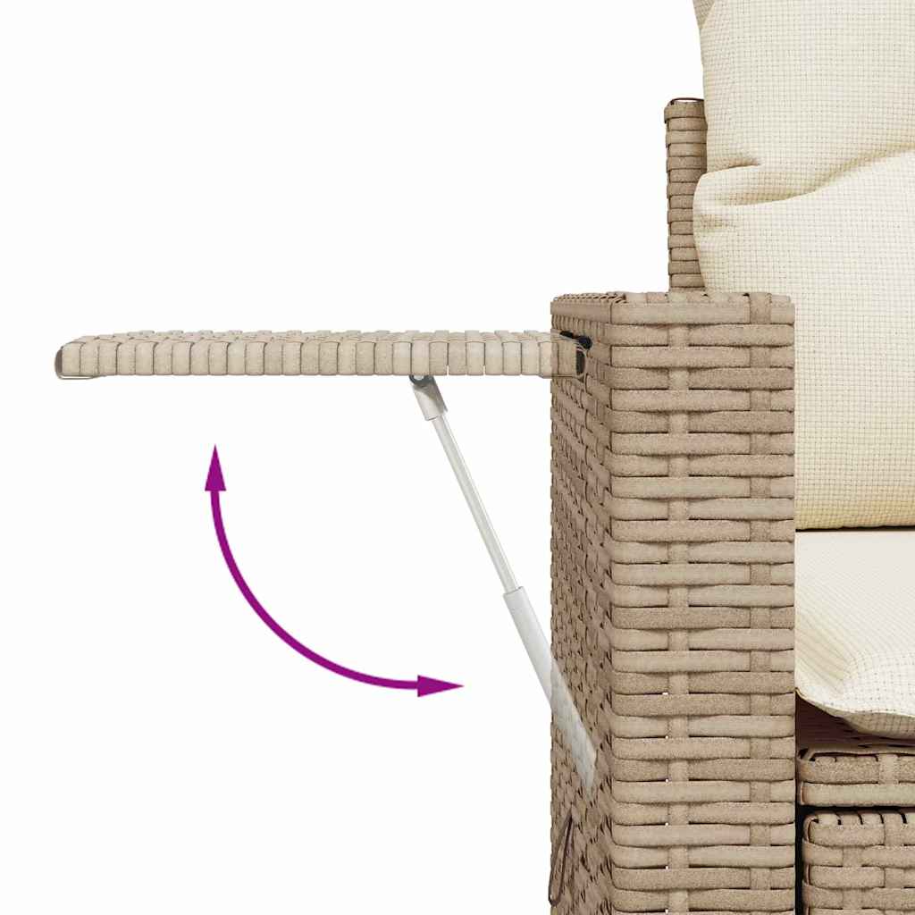 Set Divano da Giardino 12 pcs Beige polyrattan