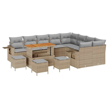 Set Divano da Giardino 13 pcs Beige polyrattan - homemem39