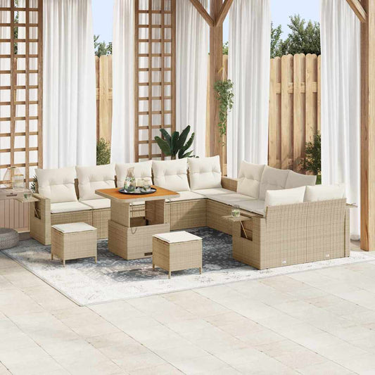 Set Divano da Giardino 13 pcs Beige polyrattan - homemem39