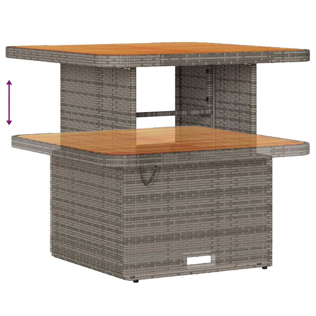 Set Divano da Giardino con cuscino 9 pcs Grigio polyrattan