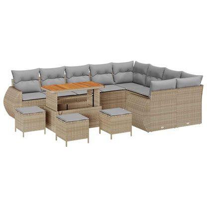 Set Divano da Giardino 13 pcs Beige polyrattan - homemem39