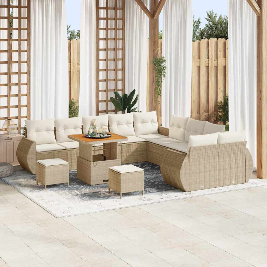 Set Divano da Giardino 13 pcs Beige polyrattan - homemem39