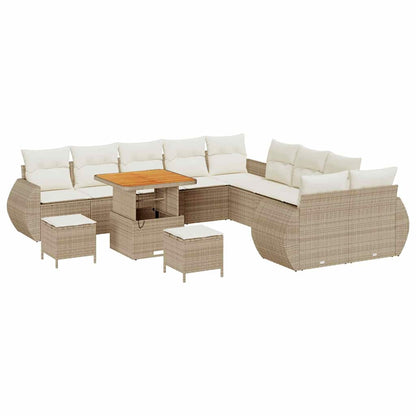 Set Divano da Giardino 13 pcs Beige polyrattan - homemem39