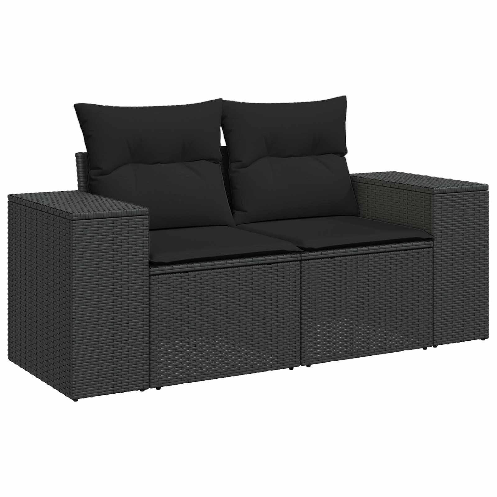 Set Divano da Giardino 10 pz Nero polyrattan | homemem39
