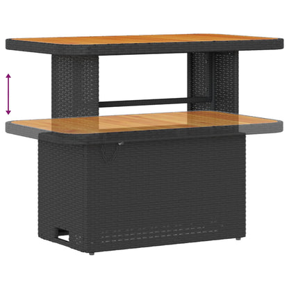 Set Divano da Giardino 10 pcs Nero polyrattan