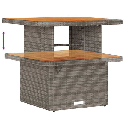 Set Divano da Giardino con cuscino 9 pcs Grigio polyrattan