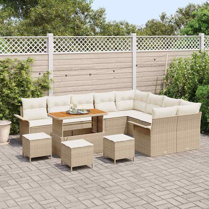 Set Divano da Giardino 13 pcs Beige polyrattan - homemem39