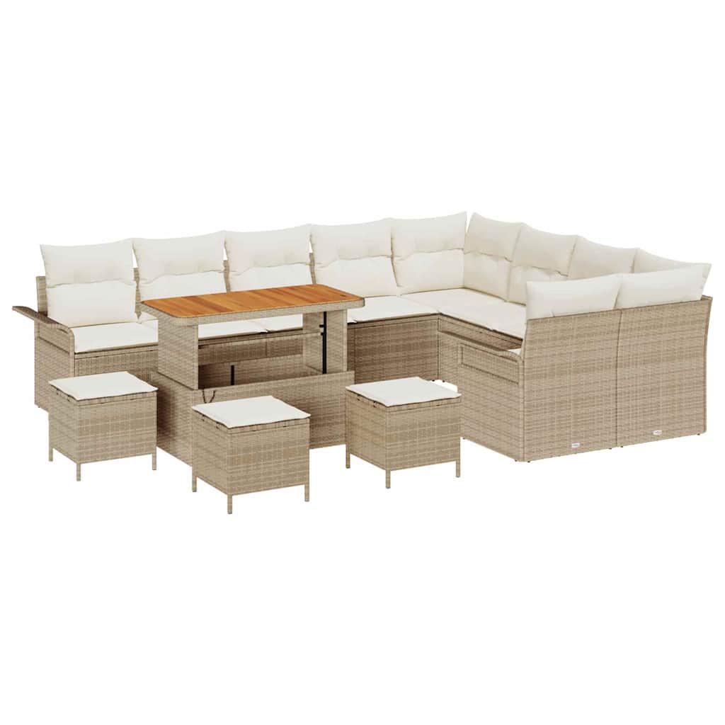 Set Divano da Giardino 13 pcs Beige polyrattan - homemem39