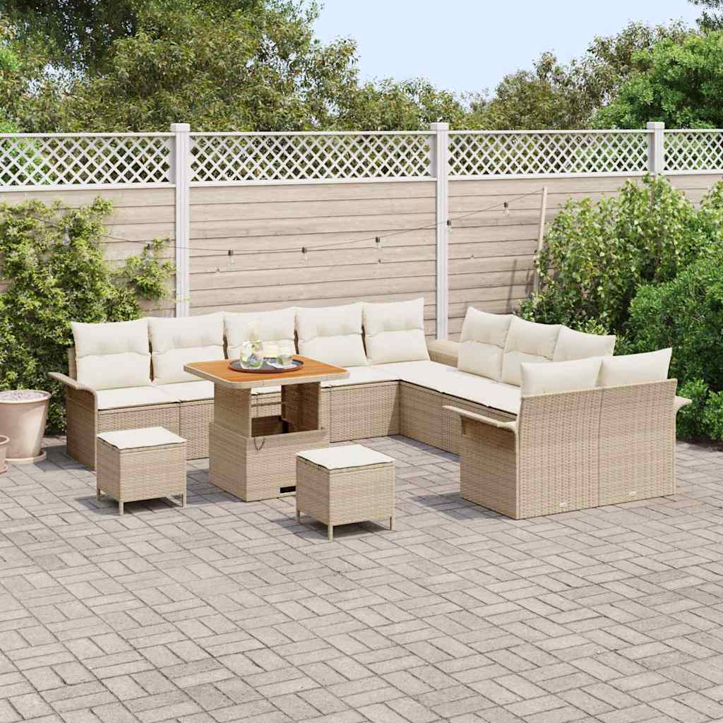Set Divano da Giardino 13 pcs Beige polyrattan - homemem39