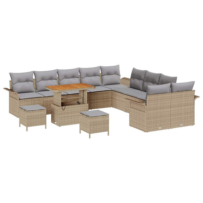Set Divano da Giardino 13 pcs Beige polyrattan - homemem39