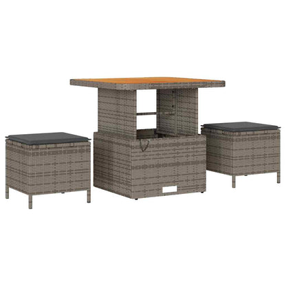 Set Divano da Giardino 8 pcs Grigio polyrattan