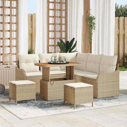 Set Divano da Giardino 8 pcs Beige polyrattan - homemem39