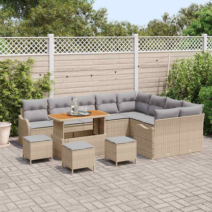 Set Divano da Giardino 13 pcs Beige polyrattan - homemem39