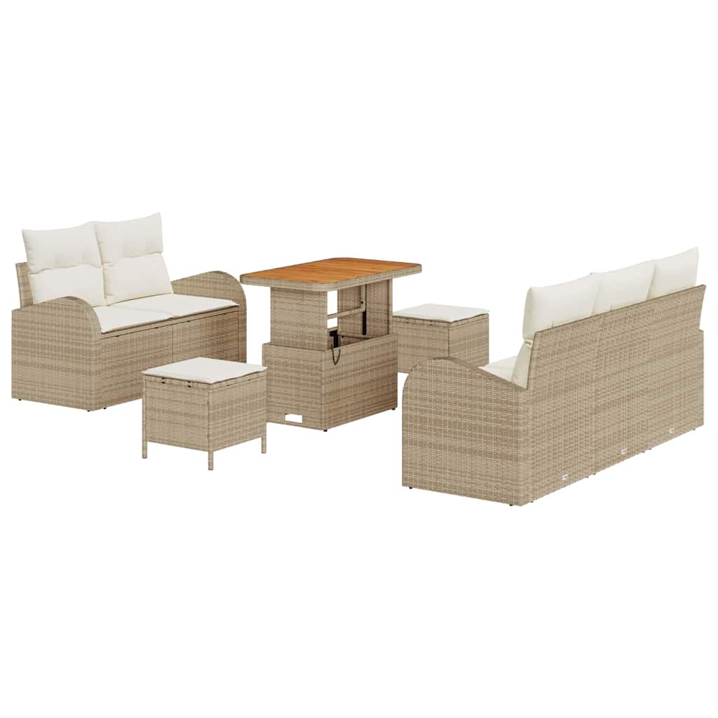 Set Divano da Giardino 8 pcs Beige polyrattan - homemem39
