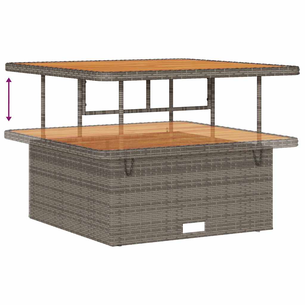 Set Divano da Giardino con cuscino 11 pcs Grigio Poly Rattan - homemem39