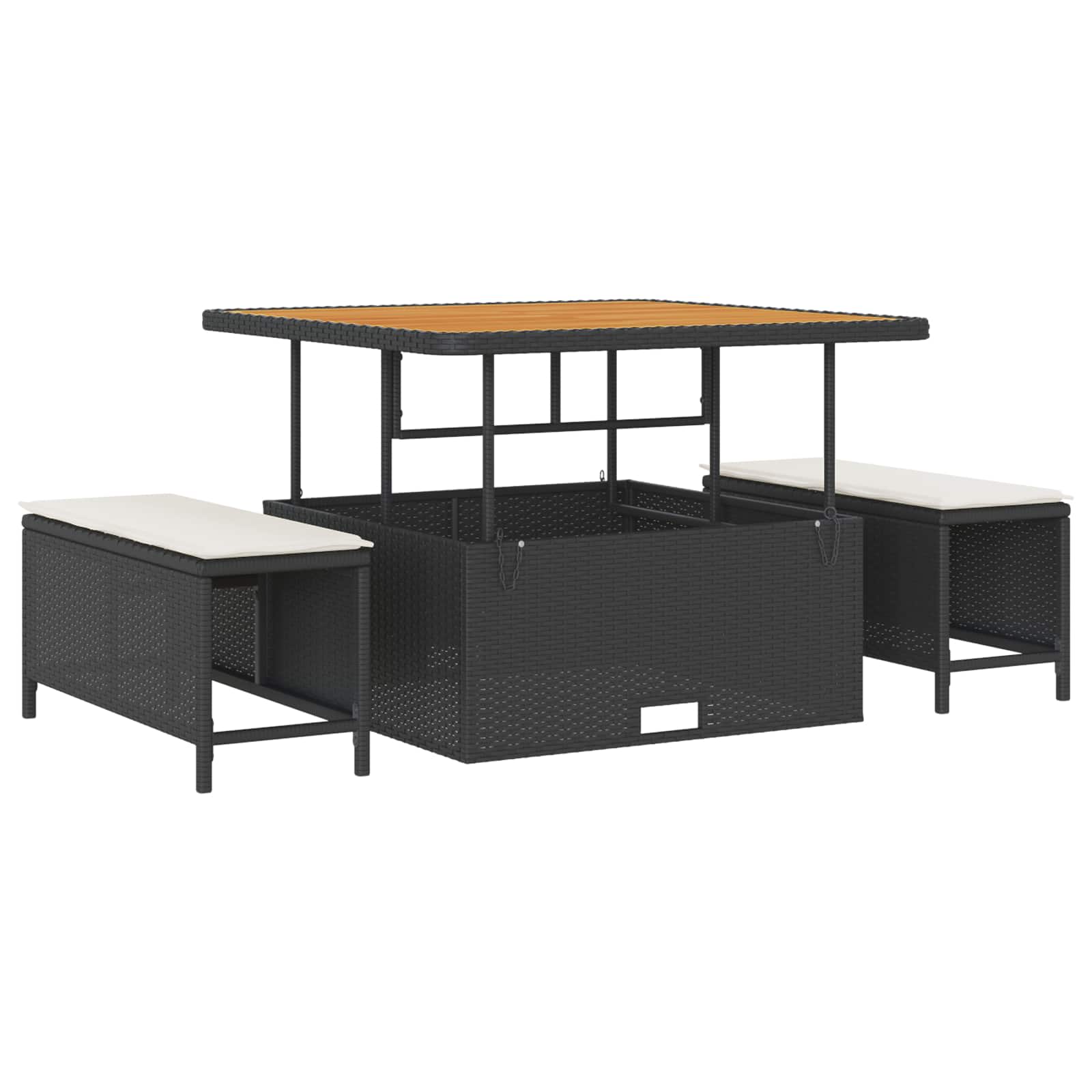 Set Divano da Giardino 8 pz Nero polyrattan | homemem39