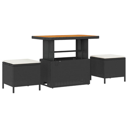 Set Divano da Giardino 8 pz Nero polyrattan | homemem39