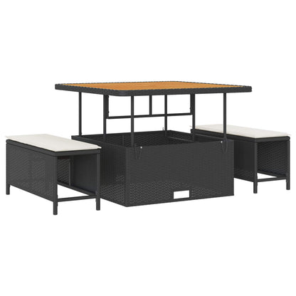 Set Divano da Giardino 9 pz Nero polyrattan | homemem39