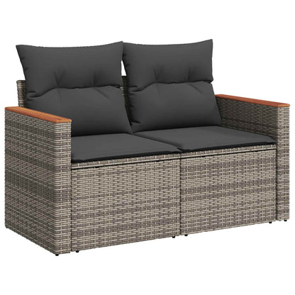 Set Divano da Giardino 12 pcs Grigio polyrattan | homemem39