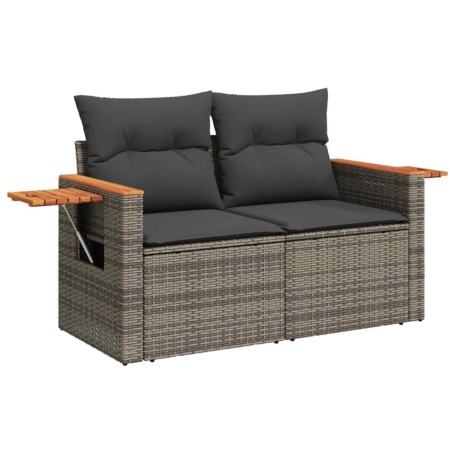 Set Divano da Giardino 11 pcs Grigio polyrattan | homemem39
