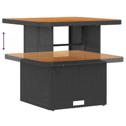 Set Divano da Giardino con cuscino 13 pcs Nero Poly Rattan