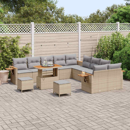 Set Divano da Giardino 13 pcs Beige polyrattan | homemem39
