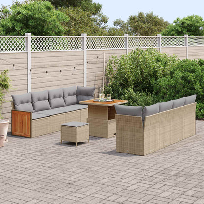 Set Divano da Giardino 11 pz 11-Numero di posti