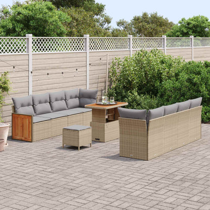 Set Divano da Giardino 11 pz 11-Numero di posti